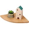 TREOAKWIS Mensola Angolare in Legno Massello, Quercia Angolare a Parete per Bagno, Cucina, Camera da Letto, Angolare in Legno da Appendere (22cm)