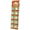 Vinnic 10 batterie alcaline per orologio, LR43, V386, 386, AG12, L1142