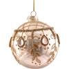 VETUR Sfera Di Natale Foglie 12 Cm Champagne
