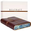 Belcraft Venezia Romantica Diario/Taccuino in Pelle, Realizzato a mano da Artigiani Toscani, Include Scatola Regalo (12x17 cm) Testa di Moro