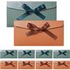 TRKETK 10 buste regalo vintage con nastri, biglietti di auguri testurizzati con fiocco, buste postali di lusso, fatte a mano, lettere 22 x 11 cm, biglietti d'invito per matrimoni, compleanni, festival