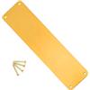 SISI UK Piastra di spinta per porta in ottone lucido, stile vittoriano, 300 x 75 mm, per porte interne, con viti