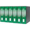 Esselte Dox 1 Raccoglitore a Leva Formato Commerciale D8, A4, Verde, Confezione da 6 Pezzi