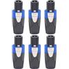 Greluma 6 pezzi Connettori a 4 poli compatibili con cavi Speakon NI4fx, convertitore da femmina a maschio a 4 pin compatibile con altoparlanti Powercon Twist Lock NI4fc NI2fx.