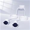 BrightArk 2M Cavo di Prolunga con 2 Prese Schuko 16A/250V Doppia Spina per Presa 2 in 1 Prolunga per Spina Europea con Scomparti di Protezione per Bambini, per esterni, casa, ufficio, Max 4000W