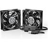 ELUTENG Ventilatore USB 80mm Dual 5V USB Fan Raffreddamento PC Ventole 2700RPM 32CFM Mini Ventilatore con Griglie Metalliche per PS4/TV Box/Router/Xbox/Playstation