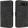 OKZone Cover per Google Pixel 6A, Custodia in PU Pelle per Google Pixel 6A, Custodia a Libro Protettiva Folio Portafoglio con Chiusura Magnetica e Slot per Carte Wallet Case Flip Cover (Nero)