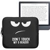kwmobile Custodia Universale per eReader - Copertina in Neoprene Bianco/Nero con Chiusura a Zip - Misura - Astuccio portatablet