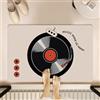 KRIPINC Tappeto Disco Vinile Vintage, Tappeto Bagno Diatomite Assorbente Antiscivolo, Tappeti Musica per Stanza della Musica, Salotto, Cameretta, Scendiletto, Bagno (Stile B, 60x90cm)