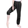 Daydance Pantaloni antistrappo per Danza Classica per Ragazze Adolescenti e Donna, in Nylon Leggero e Traspirante, Grigio, S