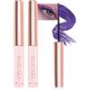 Lestpola Mascara ultra fine per ciglia corte, 2 pezzi, impermeabile, mascara viola, lunga durata, non grumoso, ad alta pigmentazione, mascara colorato allungante e voluminoso, trucco per cosplay party 08