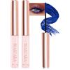 Lestpola Mascara ultra fine per ciglia corte, 2 pezzi, impermeabile, mascara blu, per cosplay, feste 05