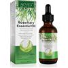 VXHDAG Olio Essenziale Di Rosmarino Per La Crescita Dei Capelli - 100% Puro Biologico Per Sopracciglia E Ciglia, Cura Della Pelle, Nutre Il Cuoio Capelluto, Stimola La Crescita Dei Capelli 60Ml