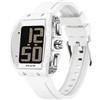 BIEWO Orologi digitali per uomini anziani, quadrante grande orologio parlante per anziani facile da leggere quadrante grande orologio da polso impermeabile sport all'aperto, bianco, Cinturino