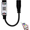 TOPXCDZ Mini controller Bluetooth RGB DC 5 V 12 V 24 V musica BT Smart APP controller striscia di controllo per striscia LED RGB (mini DC Bluetooth nero)