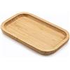 XIMISISE Vassoio da Bagno in Bambù, Vassoio da Toeletta in Legno, Vassoio Decorativo Rettangolare per Bagno (20 x 13 x 2 cm)