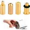 Sariputa 4 Pezzi di Ricambio in Ottone per Ricarica Gas, Compatibili con Accendini S T Dupont, 4 in 1 Adattatore per Ricarica Gas, Parti di Ricambio per Accendino, Tappi Giallo/Rosso/Verde/Blu per Riparazione