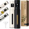 KIVY Set di 2 spruzzatori per olio da cucina [Acciaio inossidabile e vetro] Bottiglia spray per olio precisa - Bottiglia spray per olio - Spruzzatore per olio da cucina - Spruzzatore per friggitrice