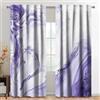 Kzzfqxb 117x138cm Tende con tasca per asta 2 Pannelli, Marmo moderno con flusso d'acqua a vortice viola chiaro tenda per finestre, Decorazioni artistiche alla moda per camera da letto soggiorno