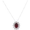 LUXURY MILANO Collana contornato con pendente in oro con rubino ct. 1,00 e diamanti ct. 0,36