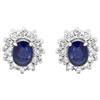 LUXURY MILANO Orecchini contornato con zaffiri ct. 2 e diamanti