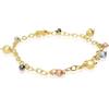 LUXURY MILANO Cavigliera bianca in argento gold