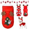 PPGGOPP Natale Animale Domestico Costume, Vestiti dell'animale Domestico di Natale, Costume Natales per Gatti Cani, Renna Vestito Gatto Natales, Vestito Natalizio Cane, Vestiti Nataled Gatto Cane (Rosso M)