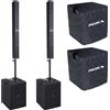 Proel Spa Proel SESSION6 Coppia Sist. audio colon. 2400Wp. MP3 USB SD BT St. +Coppia COVER