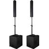 Proel SESSION4 Coppia Sistema Pro colonna 1200W pic. MP3 USB SD Bluetooth Stereo