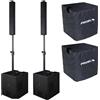 Proel SESSION4 Coppia Sistema Pro colon.1200W p. MP3 USB SD BT St. +COPPIA COVER