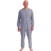 FERRUCCI COMFORT Pigiama Tutone Sanitario serenità Manica Lunga 1 Cerniera/Zip Dietro Schiena Estivo (Azzurro / Cielo, XXL)