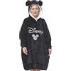 United Labels Disney Topolino Felpa Oversize con Cappuccio e Maniche per Donna, Nero, Felpa con Maniche in Spugna Taglia Unica, Morbido e Flauschiger Coperta