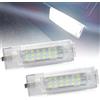 AUTOXBERT 2X LED Illuminazione Bagagliaio Illuminazione Interna Compatibile per Passat B6 B7 B8, per Tiguan Touran Jetta Sharan T5 Beetle Caddy, 18 SMD senza Errore