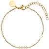 Purelei Bracciale Purelei Glow - Design Filigrana con Quattro Zirconi Cubici, Impermeabile e Regolabile - Acciaio Inossidabile, Placcato Oro 14K, Placcato Oro Rosa 18K o Argento, Eine Grösse, Acciaio