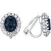 Vogem Orecchini a Clip da Donna Senza Fori Cubic Zirconia Orecchini a Clip con Grande Cristallo Orecchini a Clip Senza Nickel Gioielli di Moda per Matrimonio, Zirconia cubica, Zirconia cubica