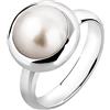 Nenalina - Perle Anello in argento Sterling 925 lavorato a mano con 10 mm Mabe Perla e superficie lucida, argento, 58 (18,5), colore: argento, cod. 721091-042-58