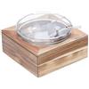 LEONE Set yogurtiera completo refrigerato acacia cm 26x26 ciotola policarbonato