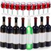 ULTECHNOVO Set di 18 mini bottiglie di vino in miniatura, per cocktail e bevande, per accessori da cucina