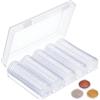 vcsjw 100 capsule trasparenti da 27 mm per monete, con scatola di conservazione, perfette per collezione di monete e display monete