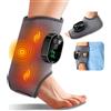 EPROICKS Massaggiatore Piedi 3 in 1 Senza Fili con 6 Livelli di Calore, 3 Modalità di Massaggio e Timer Impostabile - Include Cinghia Estensibile Regolabile per Caviglia, Tallone e Pianta del Piede Grigio