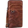 STILORD 'Tyrell' Petto Uomo Borsa a tracolla in pelle con passante per cintura Borsa per cellulare Marsupio Crossbody Collo Borsa Vintage Borsa Uomini, Colore:salerno - marrone