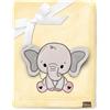 Be Mammy Coperta calda per bambini con peluche regalo per bambino con motivi 3D (Giallo - Elefante)
