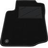Alpha-Tex Set Di Tappetini Auto Per Peugeot 107 (2005-2014, Modelli PM, PN) – 4 Pezzi, Nero Con Bordo Argento, Facili Da Pulire, Made In Germany - 2