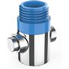 HONBOO Valvola di Intercettazione Soffione Doccia G1/2, Valvola di Controllo del Flusso d'acqua per Doccia Tubo da Giardino, Cromo, 1 Pz