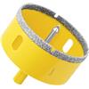 Aohhy Sega a Tazza Diamantata 75mm con Punte Guida, Professionale Vacuum Brasato Punte per Trapano Diamantate per Piastrelle, Porcellana, Vetro, Marmo e Ceramica