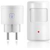 LEUTED Sensore di movimento wireless con presa europea per bagno, cucina, movimento a infrarossi PIR interruttore attivato controllo della lampada da camera da letto, aria condizionata, senza coppia