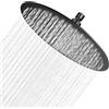 Ohotecy Soffione doccia a pioggia rotonda da 12 pollici in acciaio inox con ugelli anticalcare da 30 cm grande rotondo soffione a pioggia numero di ugelli: 144