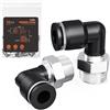 TRILINK Raccordi Aria Compressa 1/4 OD x 1/4 NPT - Gomiti Push-to-Connect, Raccordi Pneumatici Rapidi per Compressori, Utensili e Tubi (10 Pezzi)