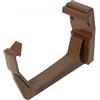 BAPOLE FLOPLAST Staffa quadrata per grondaia, 114 mm, marrone, confezione da 2