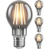 ledscom.de 4x lampadina LED E27, A60, bianco extra caldo (1800 K), 7,5 W, 370lm, vetro fumé